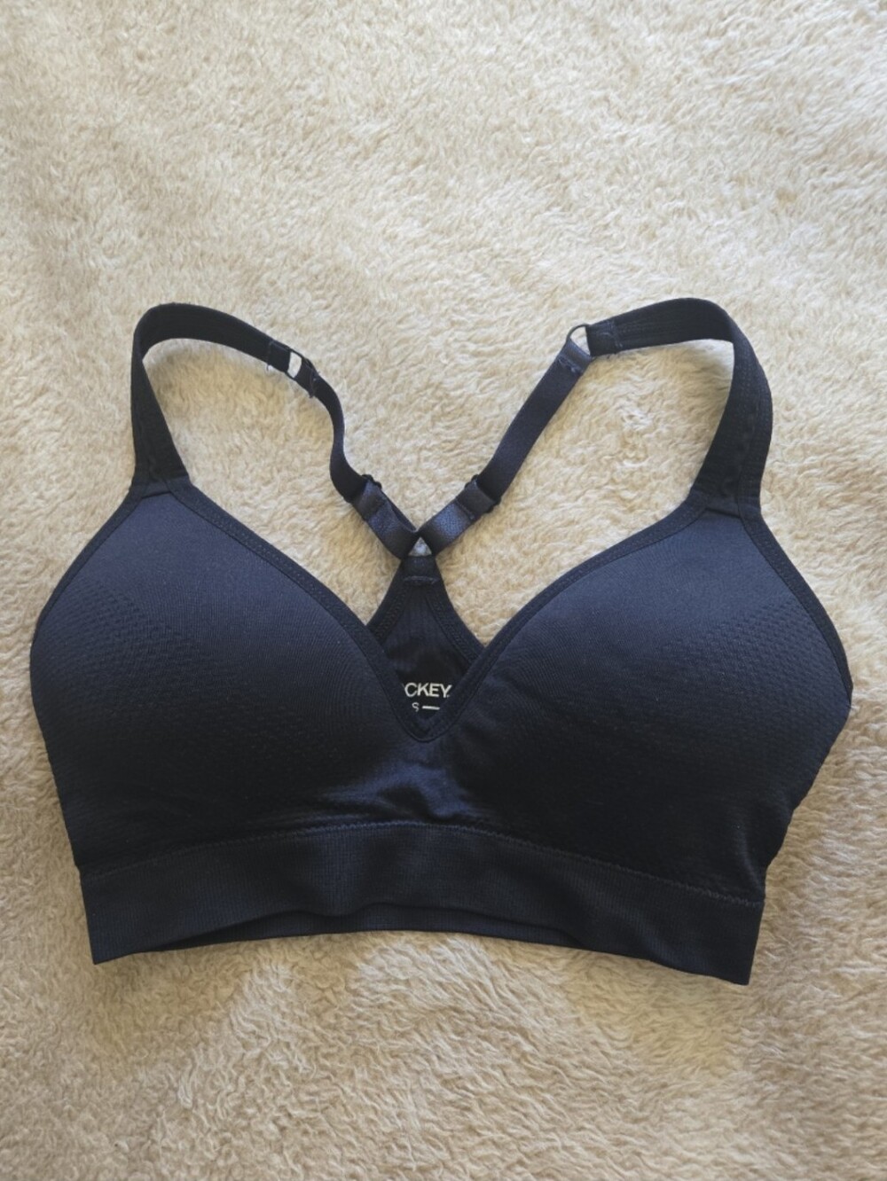 Jockey Black Sports Bra with Racerback S